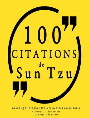 cover image of 100 citations de Sun Tzu